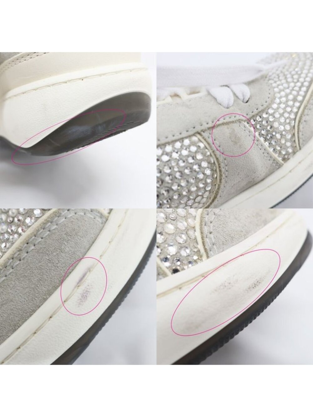 Chanel Sneakers Sequins White Size 36 Coco - Picture 7 of 10